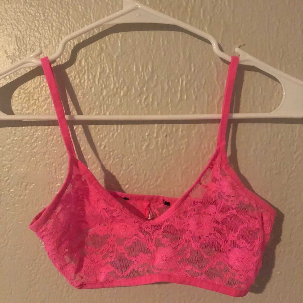 Neon Pink Sheer Bralette